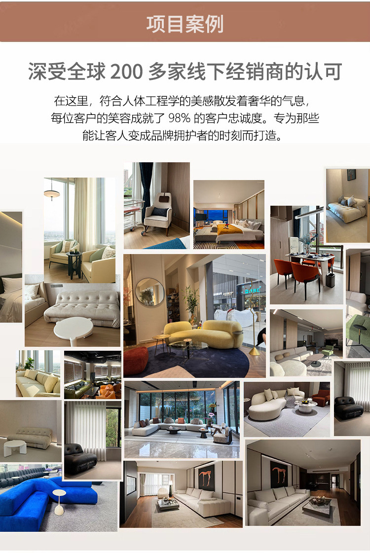 星辰工厂批发美式复古客厅大小户型奢华直排拉扣头层真皮美式沙发佛山家具轻奢详情4