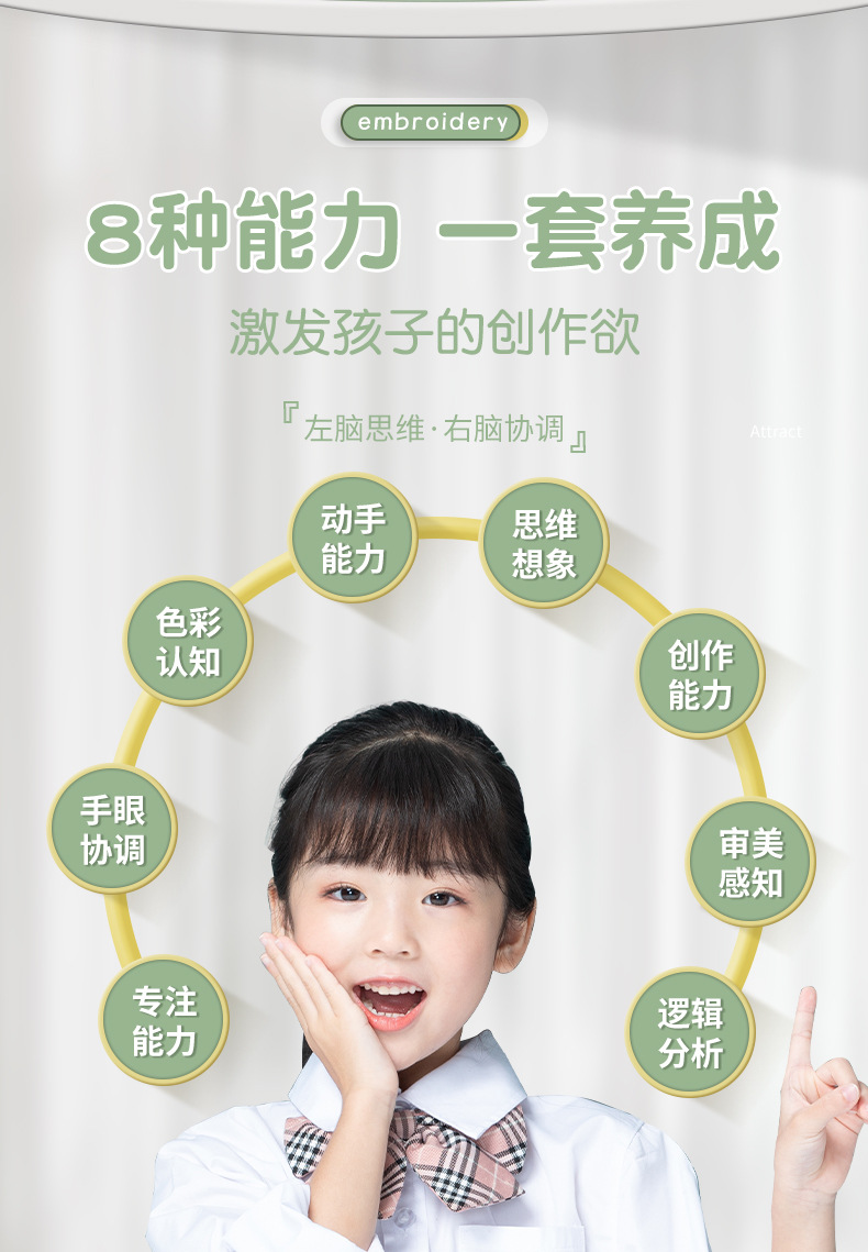 六一儿童节日礼物手工diy缝缝乐卡通女孩益智玩具摆摊材料包国潮详情7