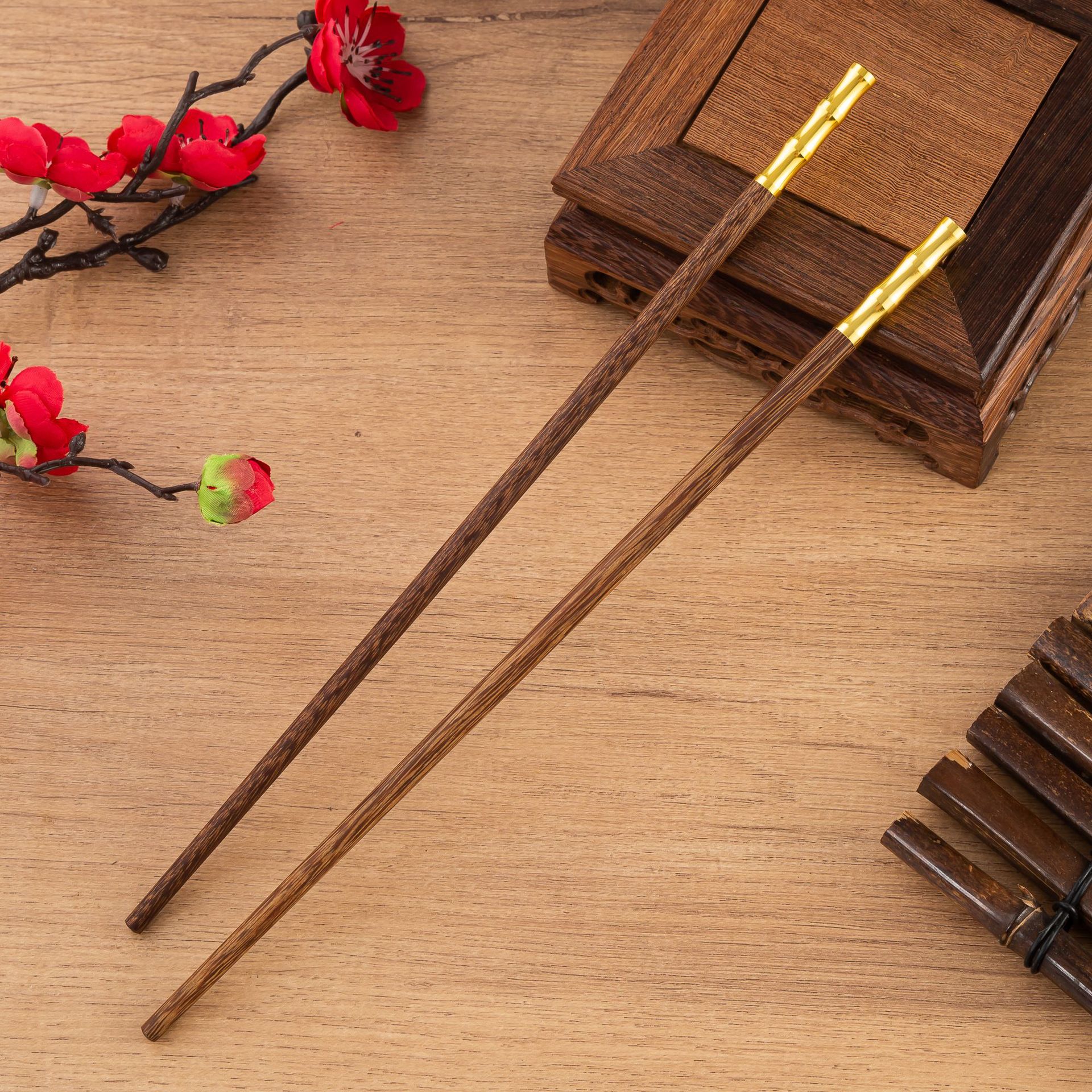 木筷子，筷子，家用筷子，单身筷子，鸡翅木筷子，天然木筷子详情2