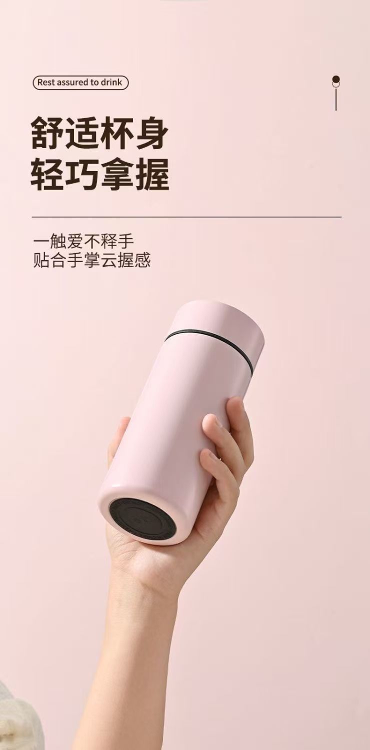 定制高颜值迷你保温杯女士便携小巧水杯不锈钢真空数显口袋杯详情6