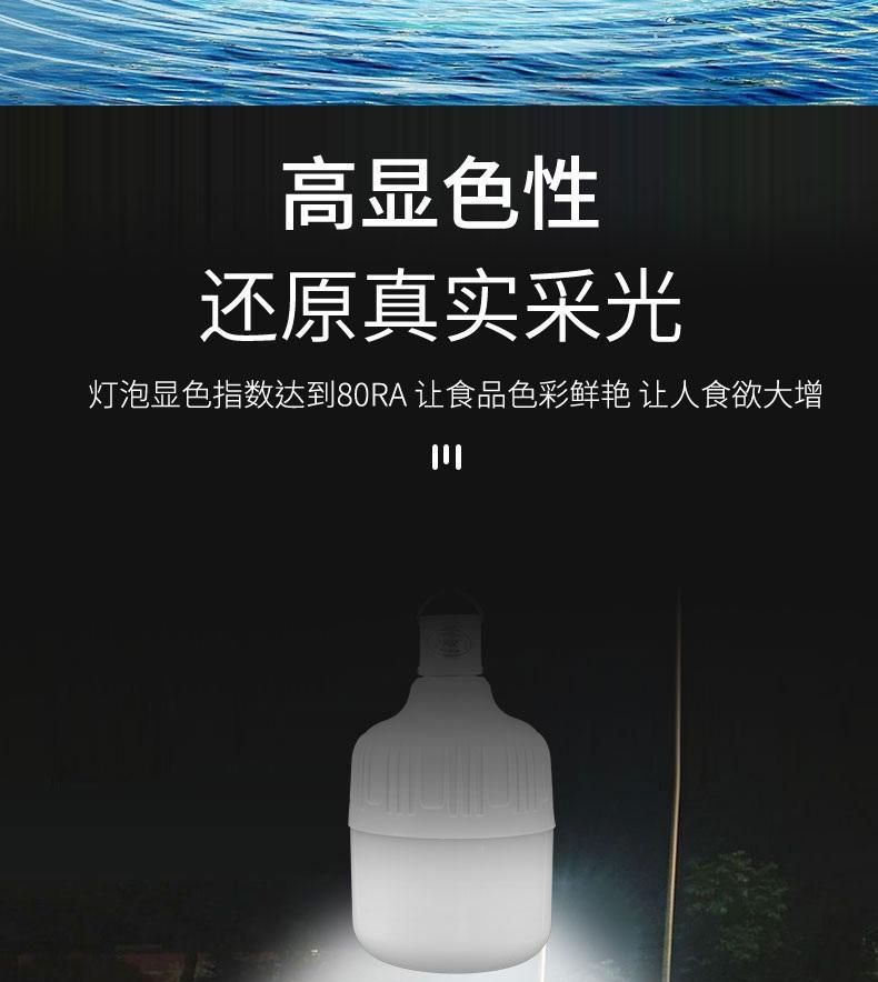 夜市摆摊充电灯泡支架地摊灯家用应急照明led户外露营灯超长续航详情20