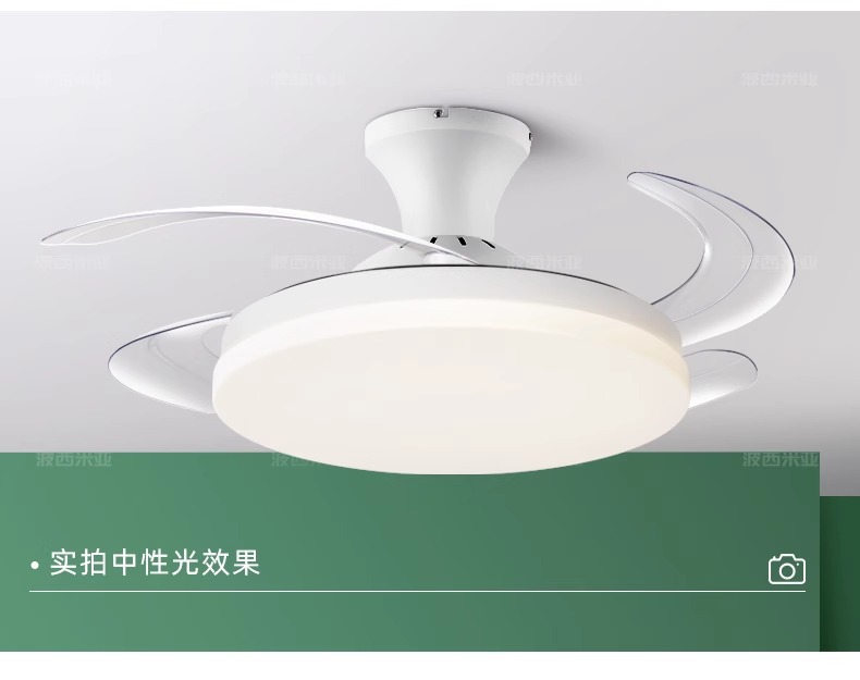 波西米亚RA97全光谱大灯盘薄透亮隐形风扇灯智能家居中山灯具详情24
