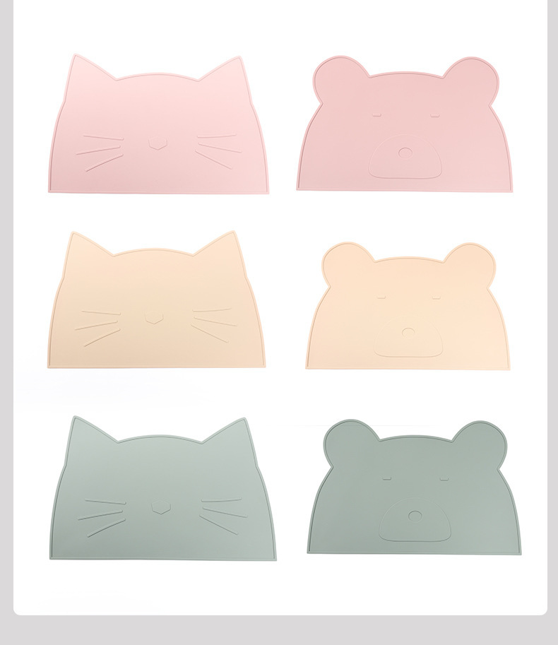 卡通儿童硅胶餐垫防水防滑食品级宝宝吃饭垫子耐磨易清洗隔热垫详情3