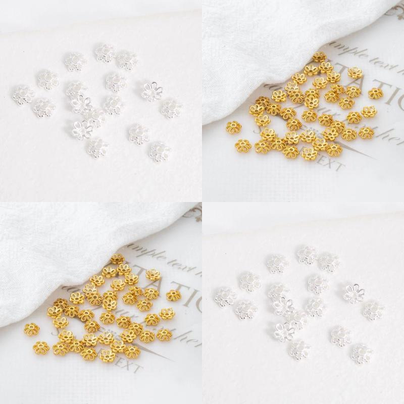 Gold-plated flower tray, spacer, bead tray, diy handcrafted material woven beaded bracelet, necklace accessory wholesale pic 10