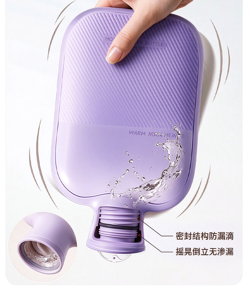 Water-filled hot water bag, cartoon and cute for warming the belly, explosion-proof hot water bag, hot compress hand warmer, skin-friendly rabbit flu-like foot warmer pic 15