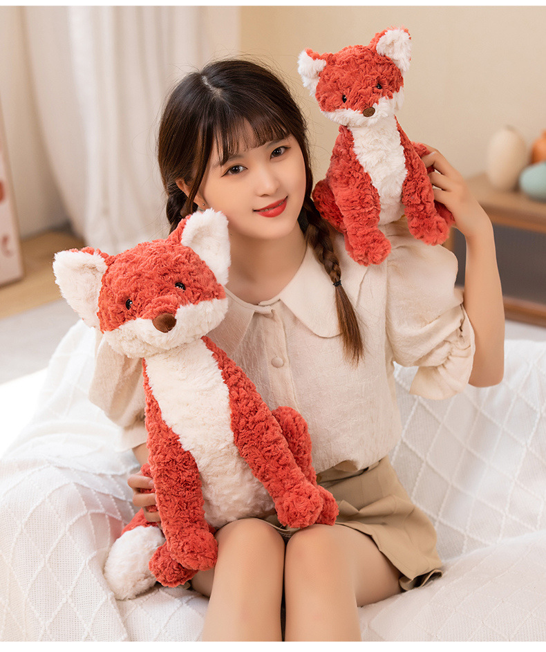 Cute cross-border fox doll plush toys for children and girls as birthday gifts, soothing sleeping dolls pic 10