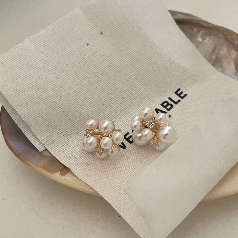 小众设计感珍珠耳环锆石轻奢风高级感925银针韩版春夏新款个性女~详情24