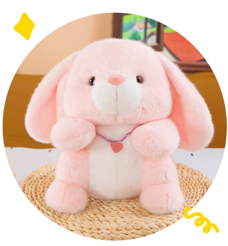 呆萌大耳朵双色兔礼物毛绒玩具儿童睡觉抱枕抓娃娃机公仔跨境批发详情12
