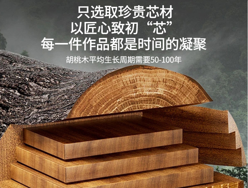 胡桃木卫生间毛巾架免打孔高端浴巾置物架浴室架子洗手间厕所挂件详情5