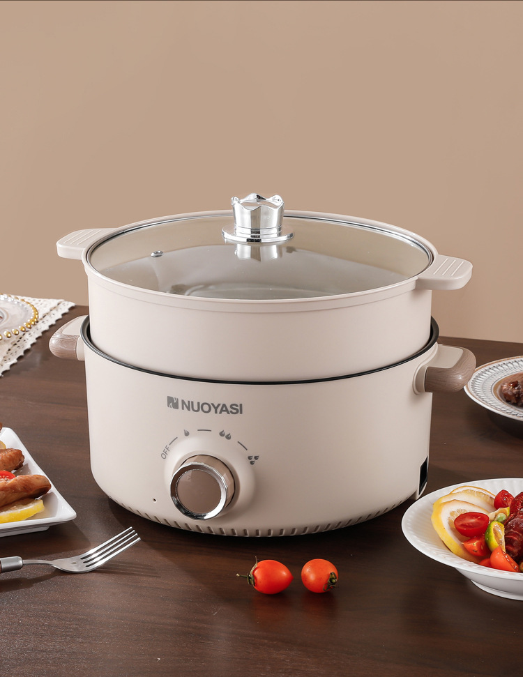 Multi-functional electric cooking pot, 1-2 household electric hot pot, electric stir-frying pot, dormitory noodle cooking pot, electric steaming and cooking integrated pot pic 20