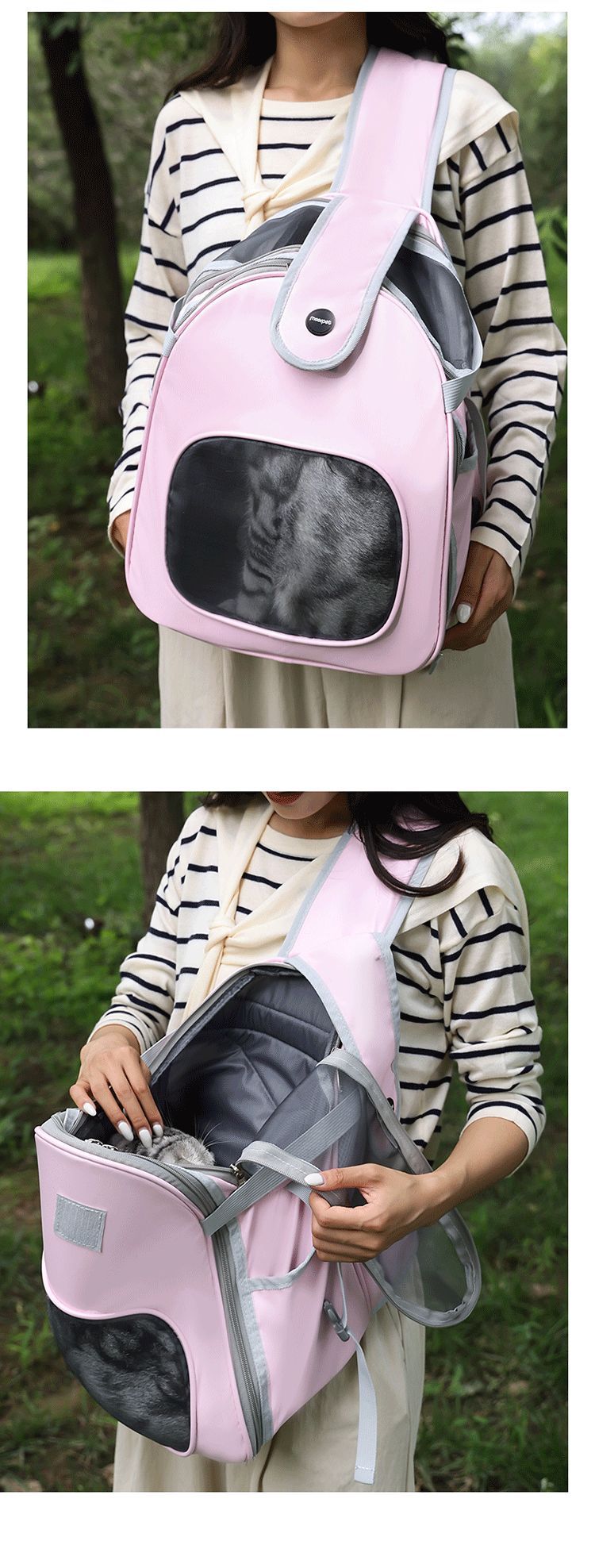 猫咪外出单肩便携胸背带宠物背包狗包背狗神器猫咪携带胸前包猫包详情17