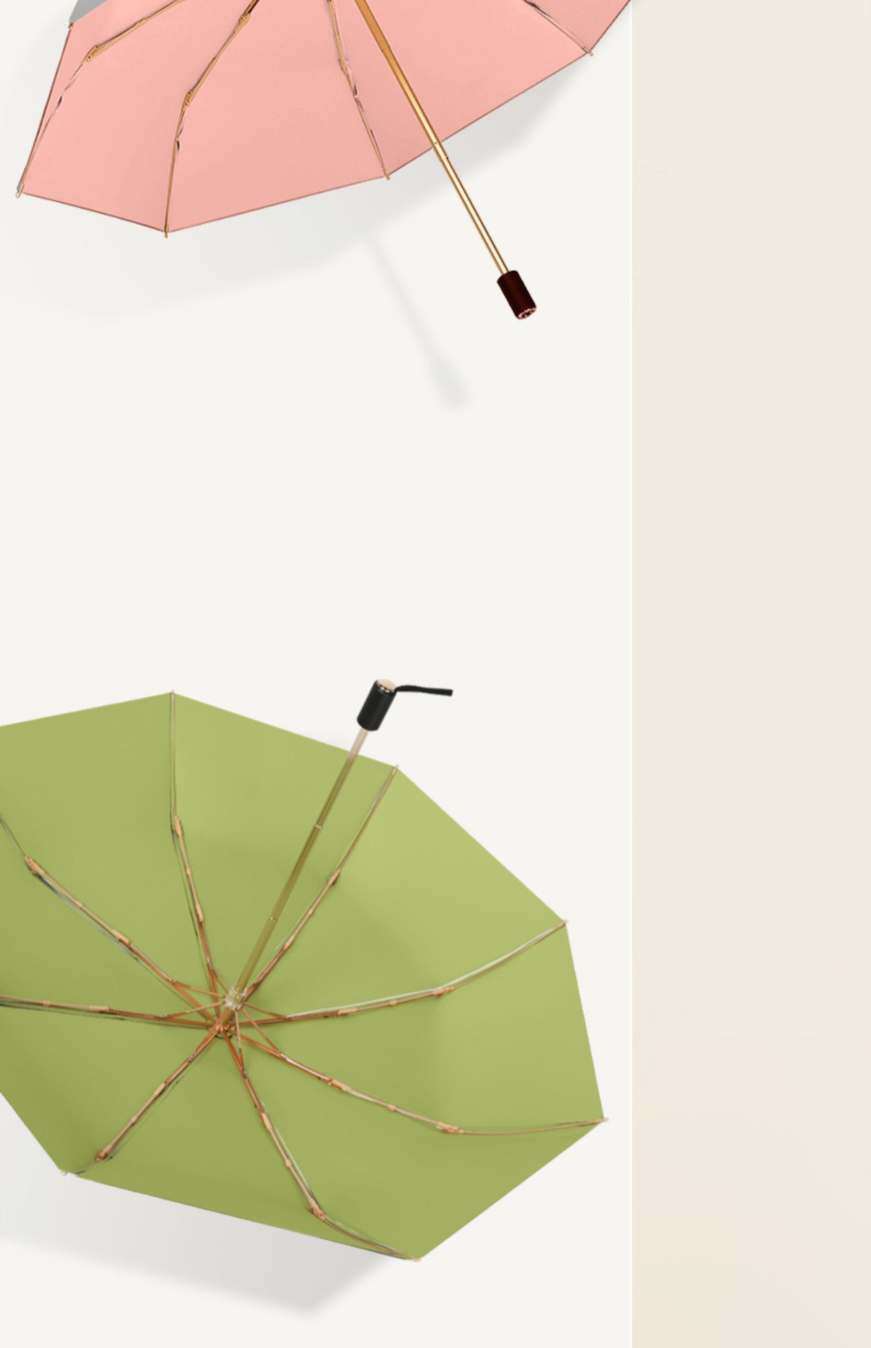 双层太阳伞 UPF50+钛银防晒遮阳伞 零透光黑胶三折太阳伞防紫外线详情7