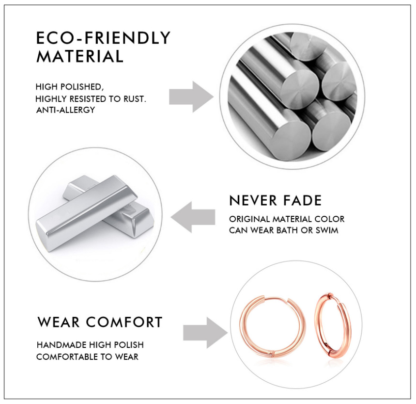 欧美钛钢不掉色耳扣女夏季简约不锈钢个性百搭耳饰冷淡风网红耳环详情22