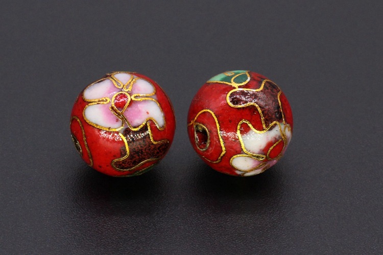 Traditional copper-based cloisonne enamel jewelry, prayer beads, chain accessories, Jingtai blue polished 12#, 14#, 16# round beads pic 26