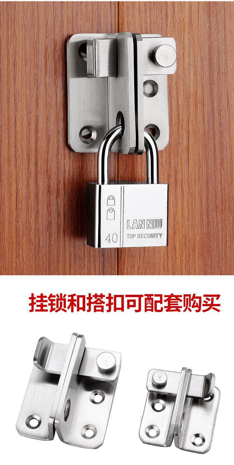 Stainless steel padlock, household waterproof and rust-proof door lock, anti-theft lock head, outdoor lock, door anti-picking, warehouse lock pic 10