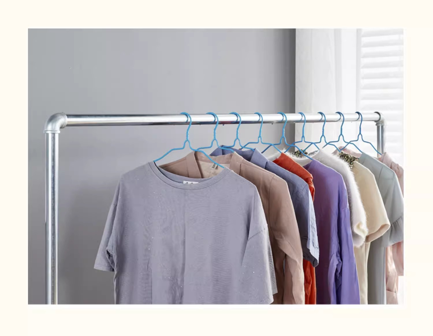 钢管晾衣架挂衣架凉衣架落地家用阳台双层双杆镀锌水暖管卧室详情1