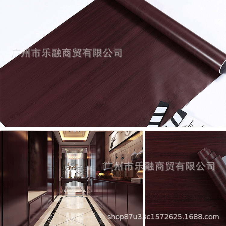 跨境批发木纹贴纸桌面衣柜柜子翻新防水自粘自带胶壁纸背景墙加厚详情21