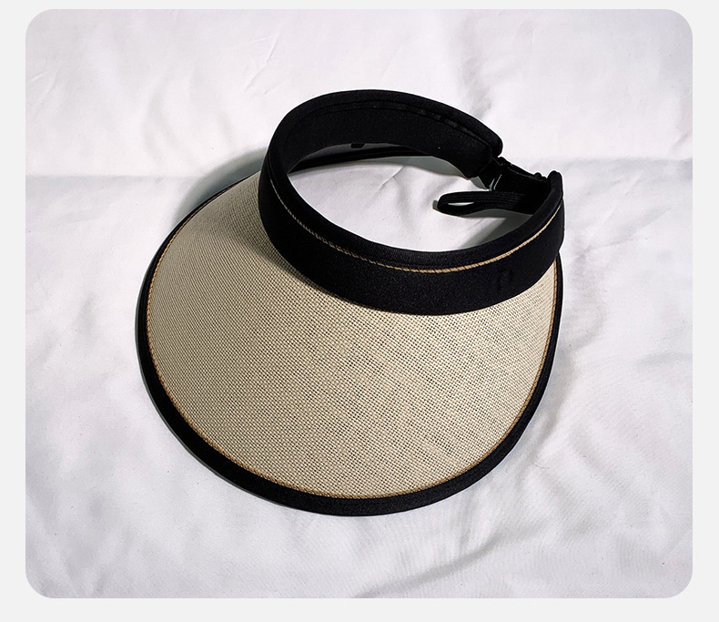 空顶帽uv可折叠拉菲草遮阳帽草帽防晒女款防晒帽夏季女士帽子批发详情36