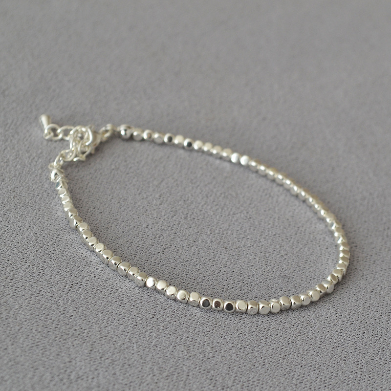 小红书网红款日韩小众轻奢质感不规则闪耀碎银子珍珠简约气质手链详情18