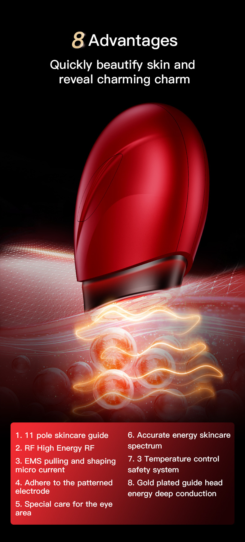 shanilak Cross-border Upgraded Beauty Device Lifting, firming and rejuvenating Skin Introduction Device Home facial EMS microcurrent beauty device pic 4