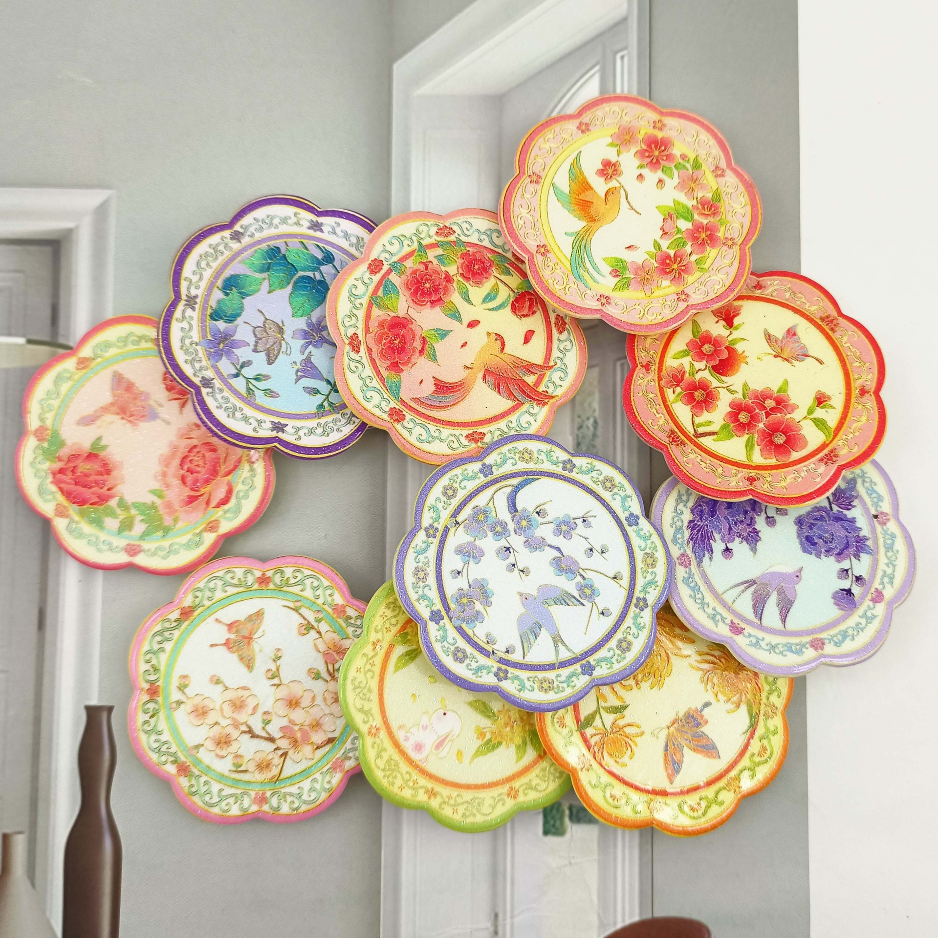 Chinese retro-style simulation plate, afternoon tea cake, dessert tray, food toy mini version model display accessory pic 1