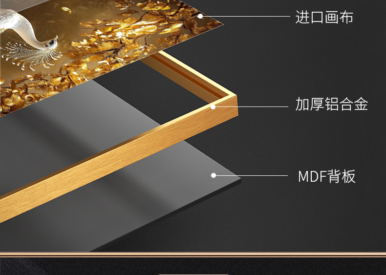 孔雀挂轻奢高级感玄关装饰大气入户正对门高档走廊过道挂画装饰画装饰画装饰挂画详情12