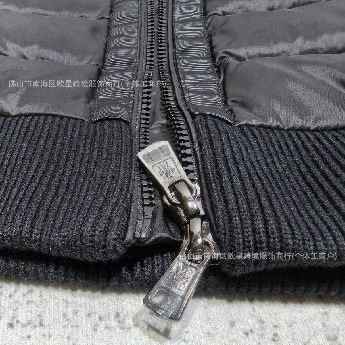 The new M brand knitted patchwork casual down jacket for men, featuring white duck down, is warm, fashionable and slimming pic 15