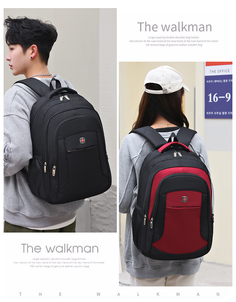 A versatile Oxford cloth student backpack for both men and women, a large-capacity business commuting computer bag for outdoor travel pic 5