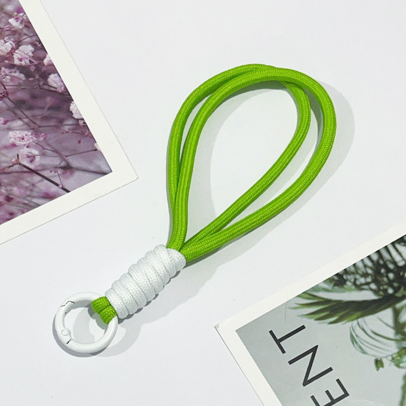 手机挂绳短款拼色打结编织挂绳毛绒钥匙扣编织挂绳防丢吊绳15CM详情16