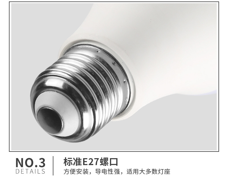 工厂直销led宽压110-265V灯泡超亮塑包铝节能球泡灯外贸批发家用详情18