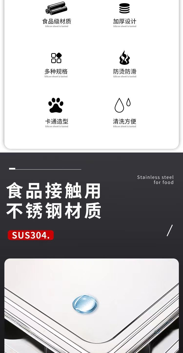 食品级304不锈钢餐盘成人食堂快餐盘儿童学生饭盘四五格分格餐盘详情6