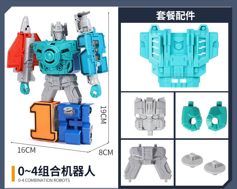 儿童变形数字机器人字母合体金刚汽车人拼装益智玩具批发模型玩具男孩娱乐详情14