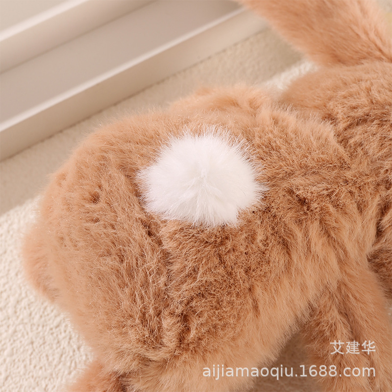 Cartoon floral ear-patterned Bonnie Rabbit plush toy pendant, cute ear-hanging little rabbit bag pendant, doll wholesale pic 6