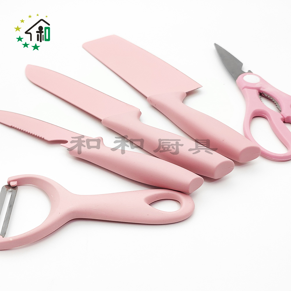 现货厨房不锈钢刀具6件套刀 家用宝宝辅食刀水果刀剪组合礼品套装详情15