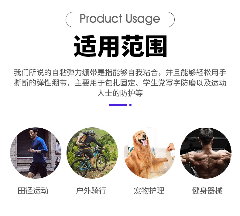 运动防护自粘绷带手指通用无纺布宠物弹力绷带迷彩写字护指绷带详情6