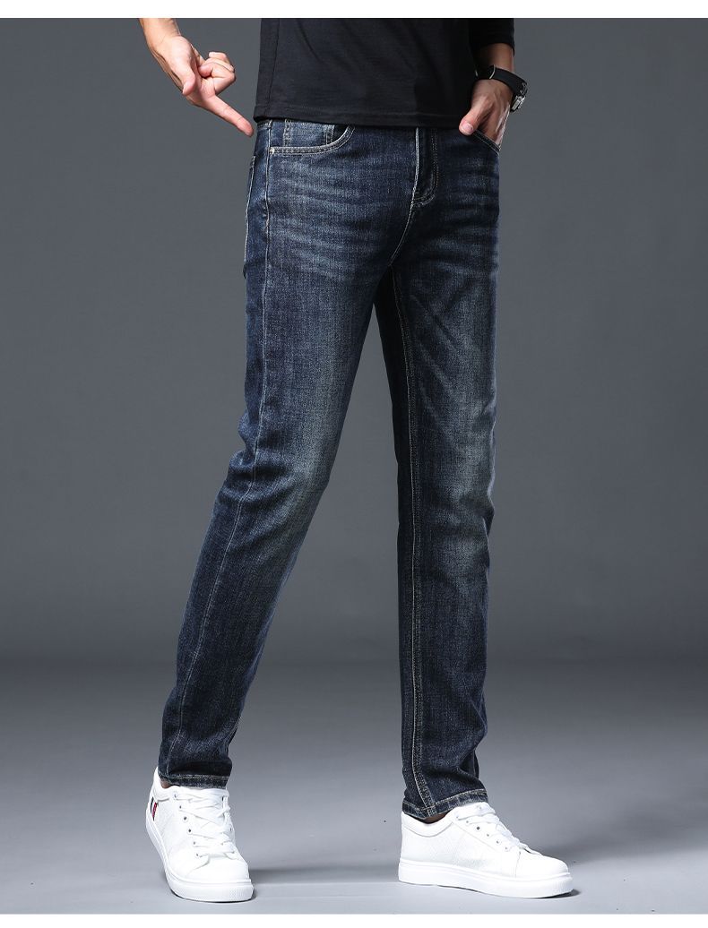 2025年秋冬季新款浅蓝色高端牛仔裤男士秋季修身百搭潮牌休闲长裤详情23