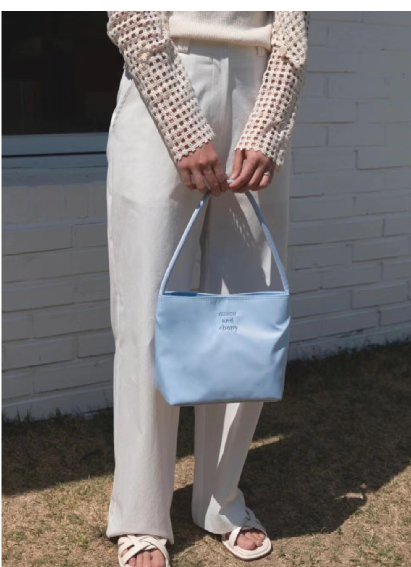 much and eboy2024 new bucket bag, a simple, casual and versatile handbag for women with nylon axils pic 4