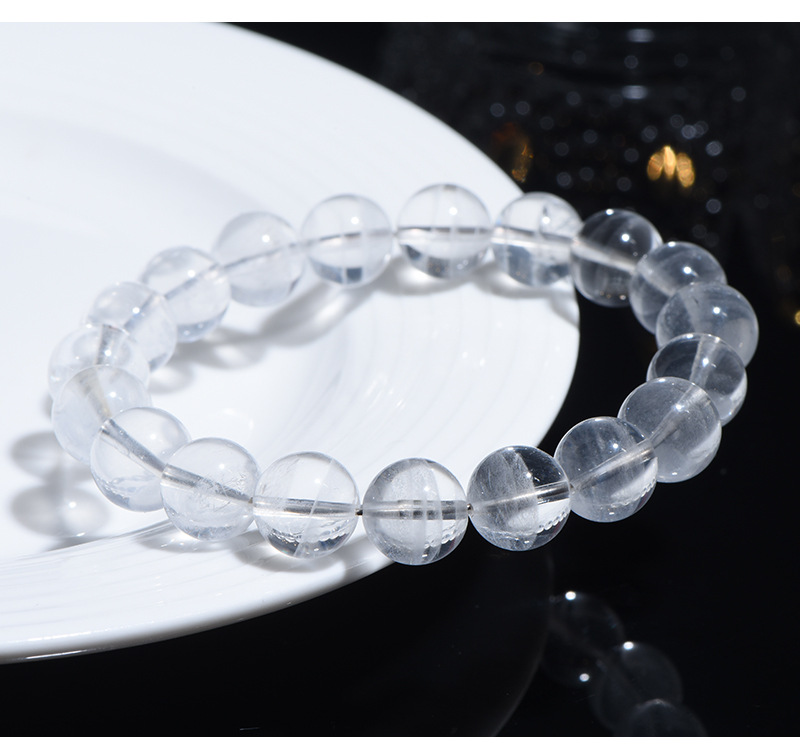 Jiuya Crystal Natural White Ghost Treasure Basin Round Bead Bracelet, Thousand-layer White Ghost Bracelet Factory Direct Sales pic 11