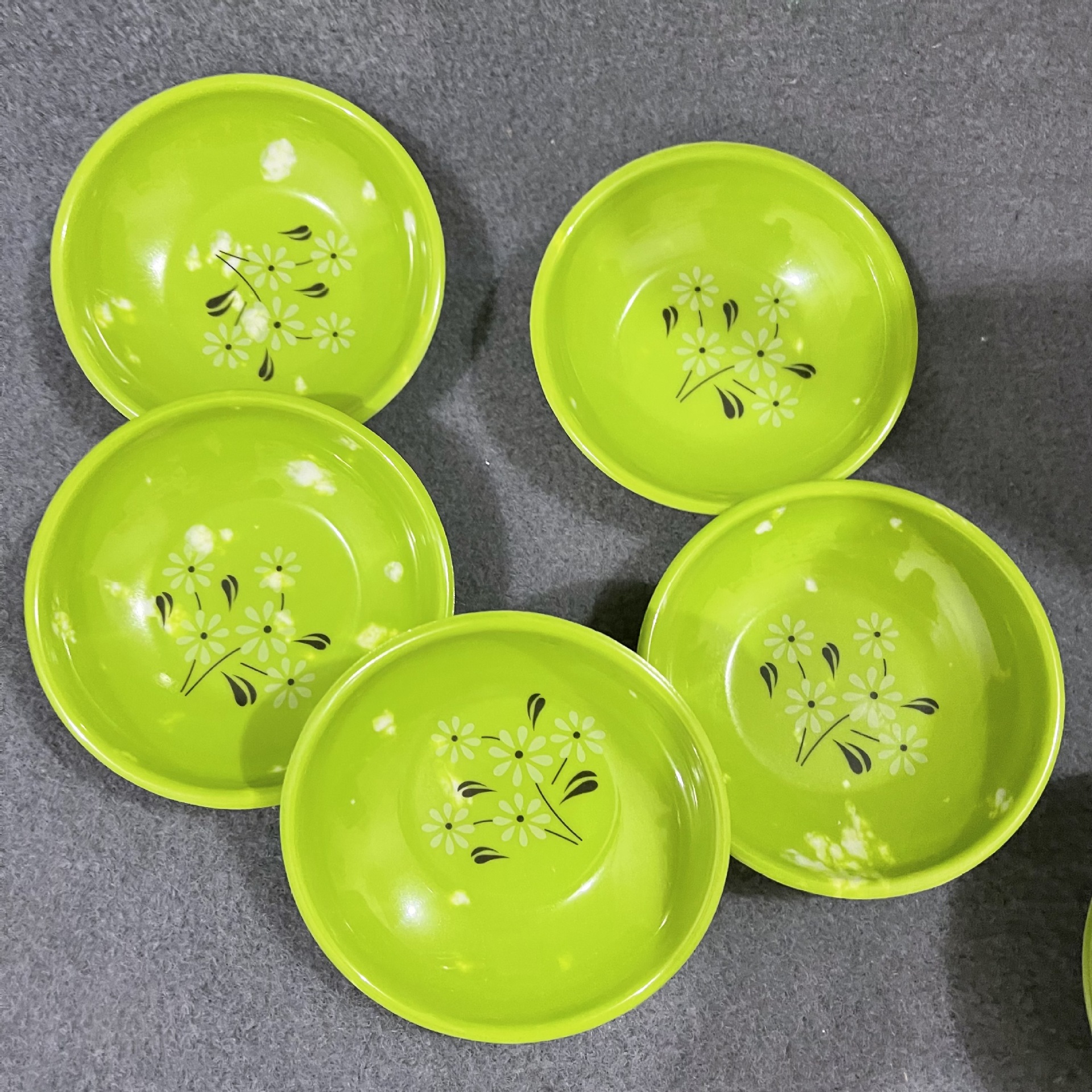 【 Zone 3-10 】8862 Snowflake Plate 1200/ box 8862A Vinegar Plate, Green Flower Plate, Fast Food Plate, Dipping Sauce Plate, Printed Plate 1 yuan supply pic 2