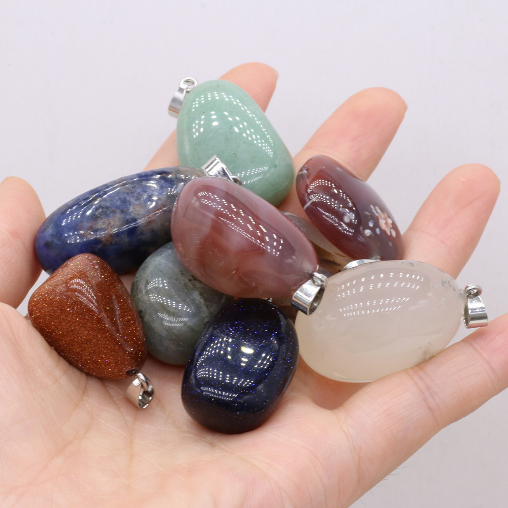 Cross-border exquisite natural stone irregularly shaped pendants, DIY jewelry accessories, handcrafted earrings and necklaces, wholesale and production pic 21