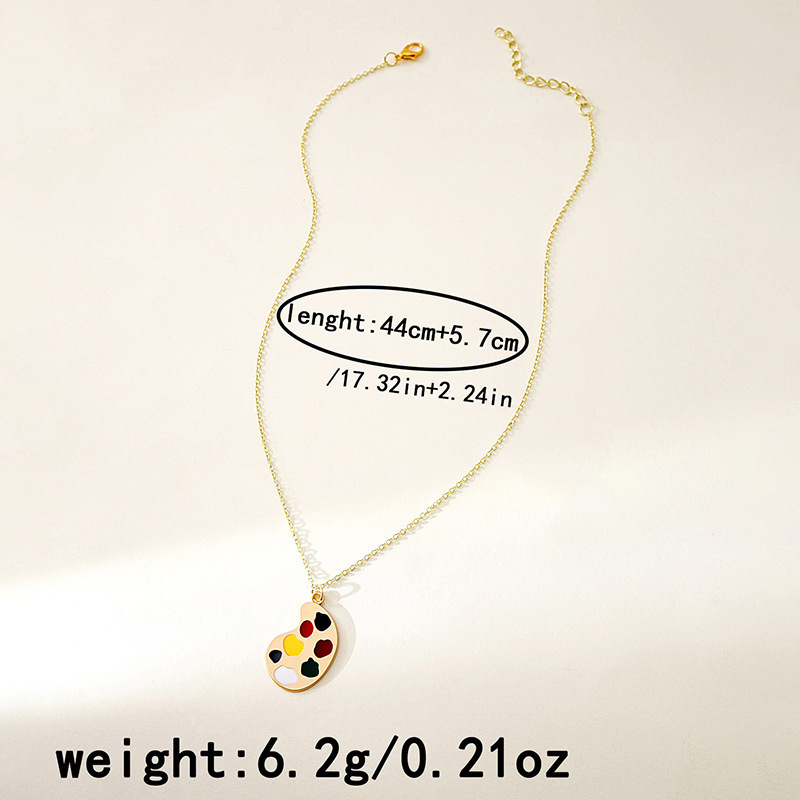 银针设计感个性趣味画笔画板耳环项链 ins复古文艺气质不对称耳钉详情8