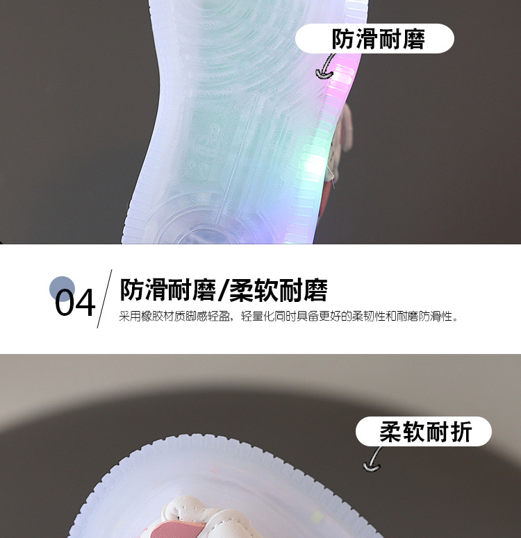 宝宝运动鞋步鞋亮灯春秋新款软底学防滑单鞋男童女童婴幼儿小童鞋详情6