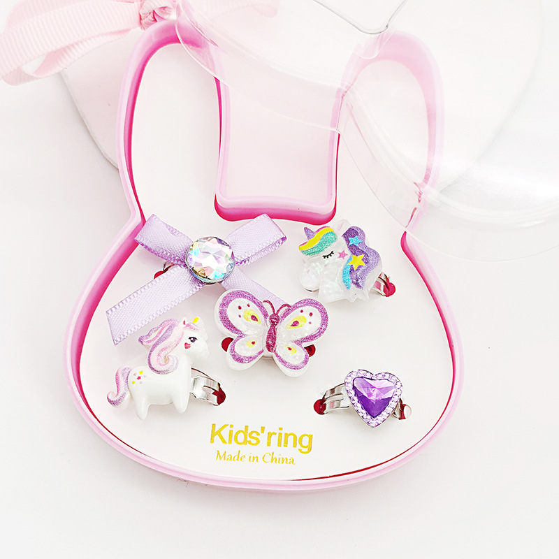 【可以】新品儿童卡通戒指可调节树脂戒指幼儿园生日礼物玩具饰品详情13