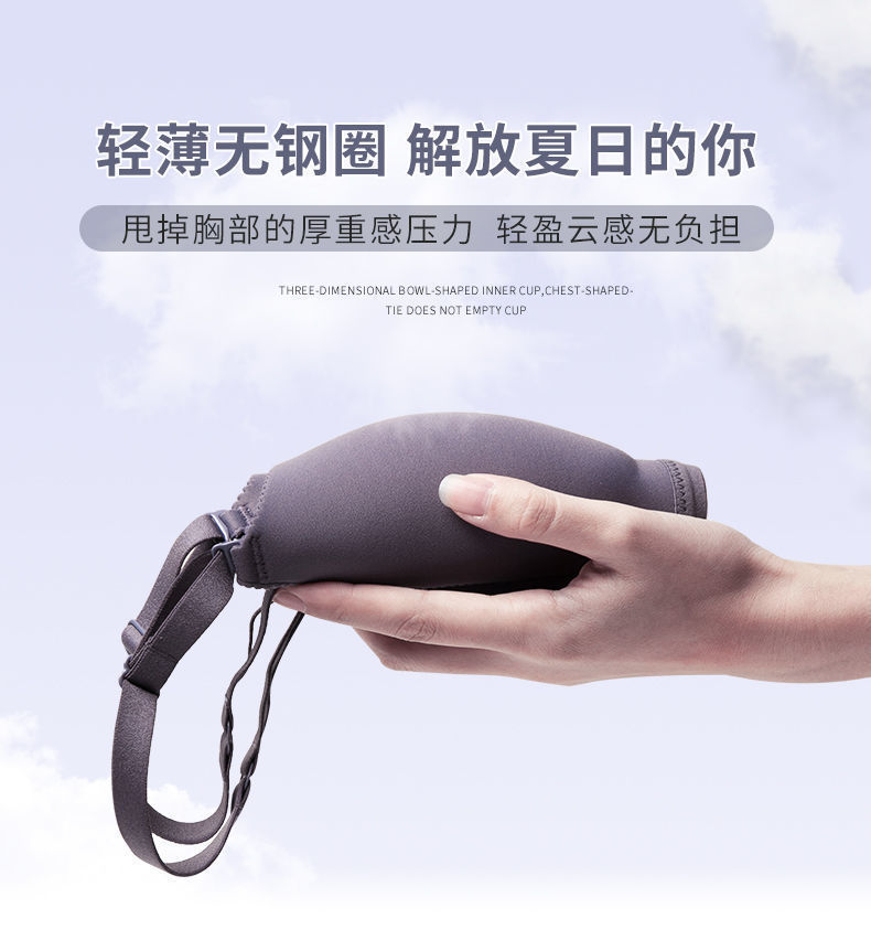 日本镂空轻木棉小胸聚拢显大薄款内衣少女无钢圈无痕调整型文胸罩详情8