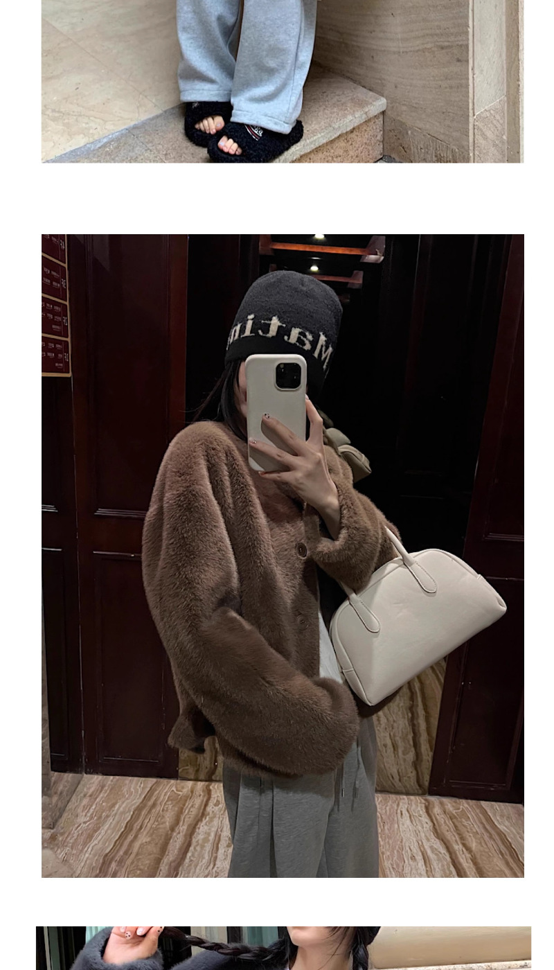 秋冬短款貂仿皮草外套女2025小个子丹麦气质新款名媛海宁貂皮大衣详情11