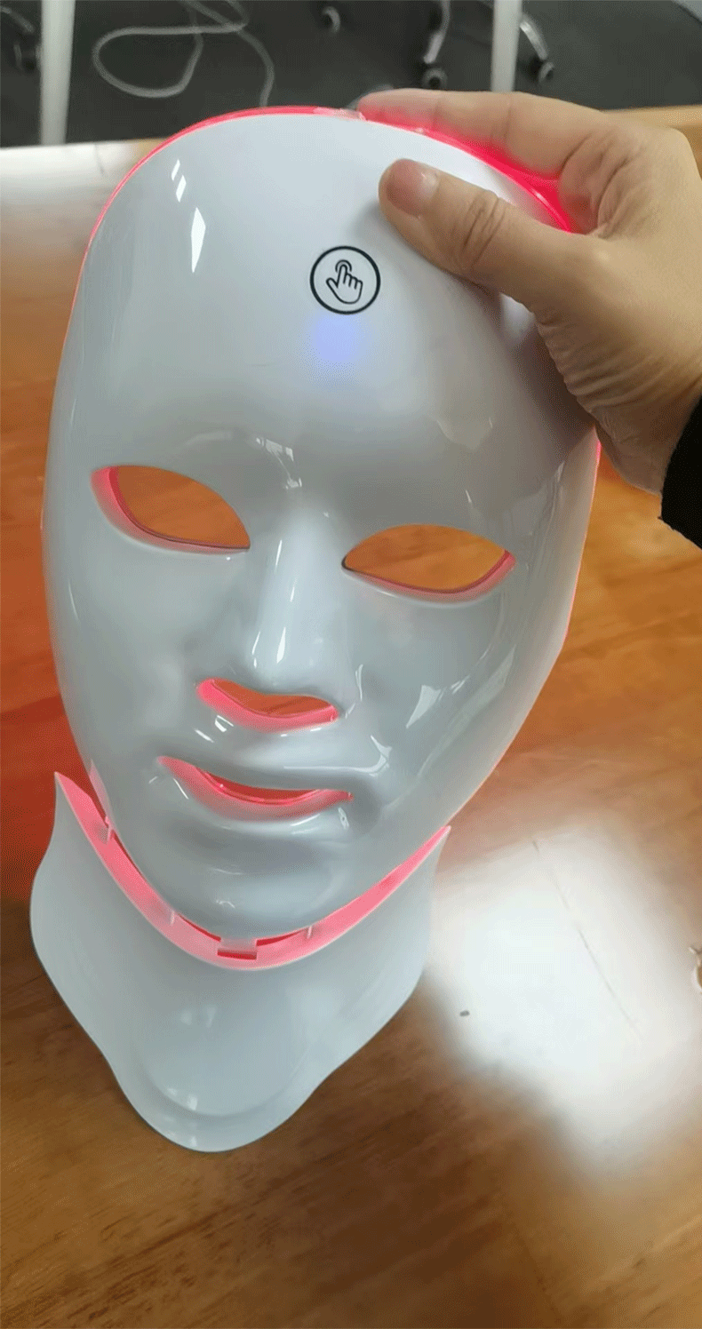 shanilak Cross-border best-selling rechargeable touch color light Mask Device, LED seven-color beauty mask, spectrometer beauty device pic 4