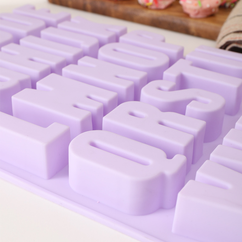 26-piece alphanumeric symbol mold, handcrafted chocolate dessert baking cake decoration tool, epoxy resin mold, silicone pic 2