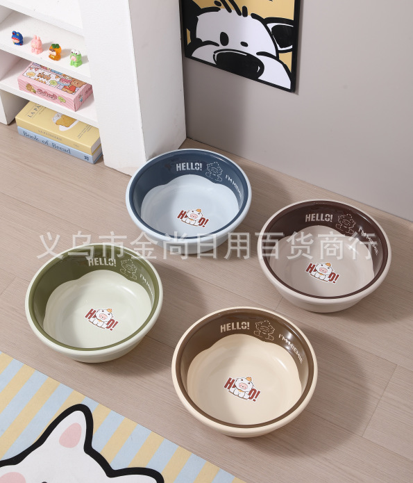 Plastic basin, household face, ins cream style washbasin, student dormitory foot basin, thickened round household washbasin pic 7