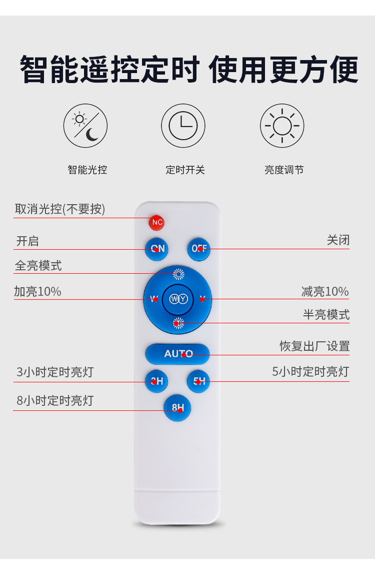 新款跨境太阳能投光灯超亮防水路灯户外庭院灯室外壁灯新农村路灯详情24