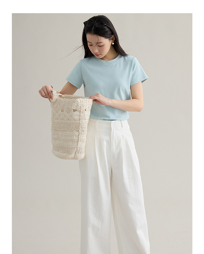 【 Blockbuster B: Super Comfortable Double-collar T-shirt with Upgraded Fabric 】 Spring short-sleeved T-shirt pic 88